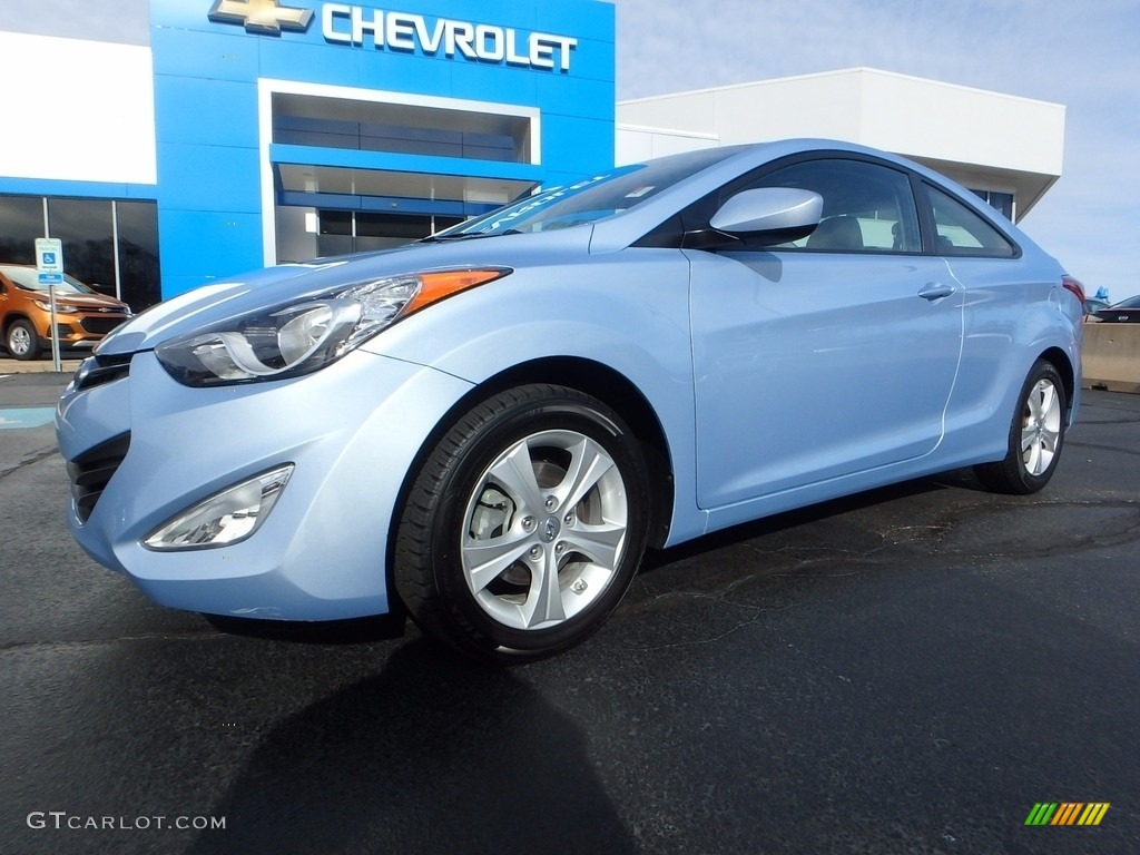 2013 Elantra Coupe SE - Blue Sky Metallic / Gray photo #2