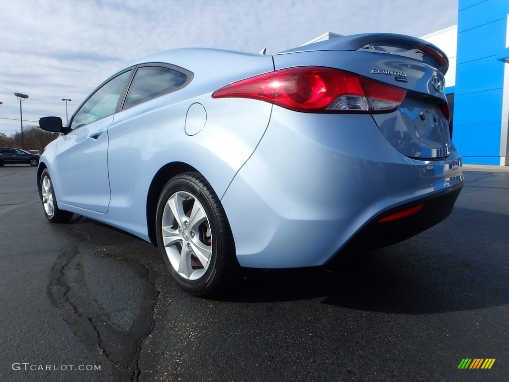 2013 Elantra Coupe SE - Blue Sky Metallic / Gray photo #7