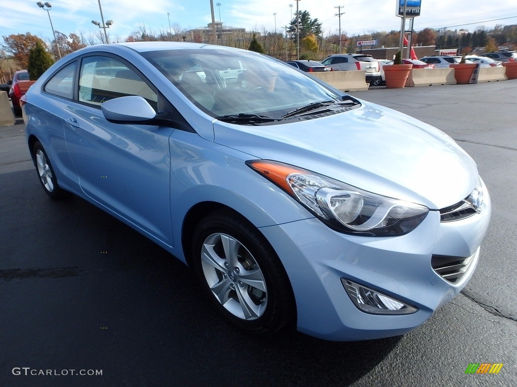 2013 Elantra Coupe SE - Blue Sky Metallic / Gray photo #14