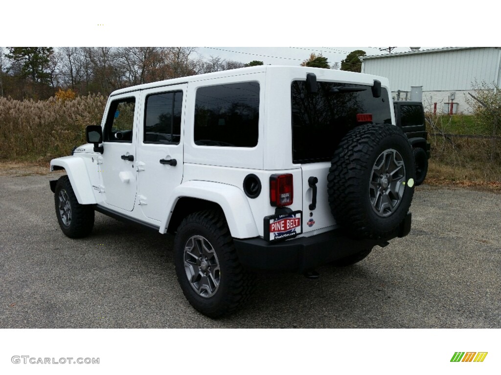 2017 Wrangler Unlimited Rubicon 4x4 - Bright White / Black photo #9