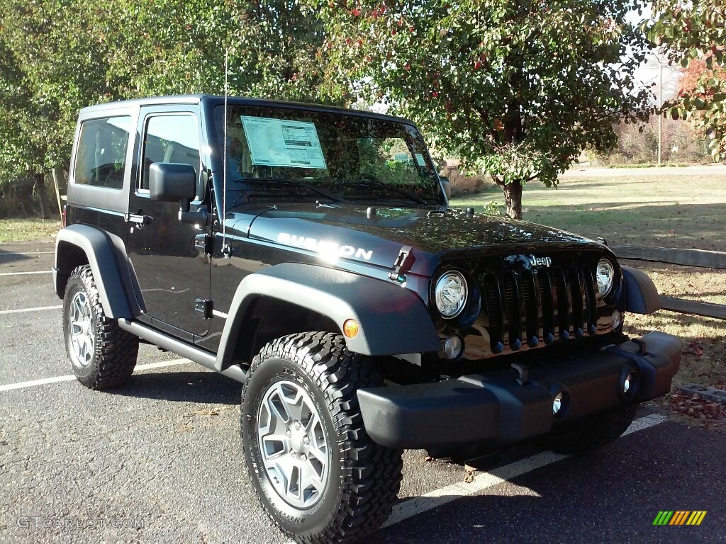 2017 Wrangler Rubicon 4x4 - Black / Black photo #4