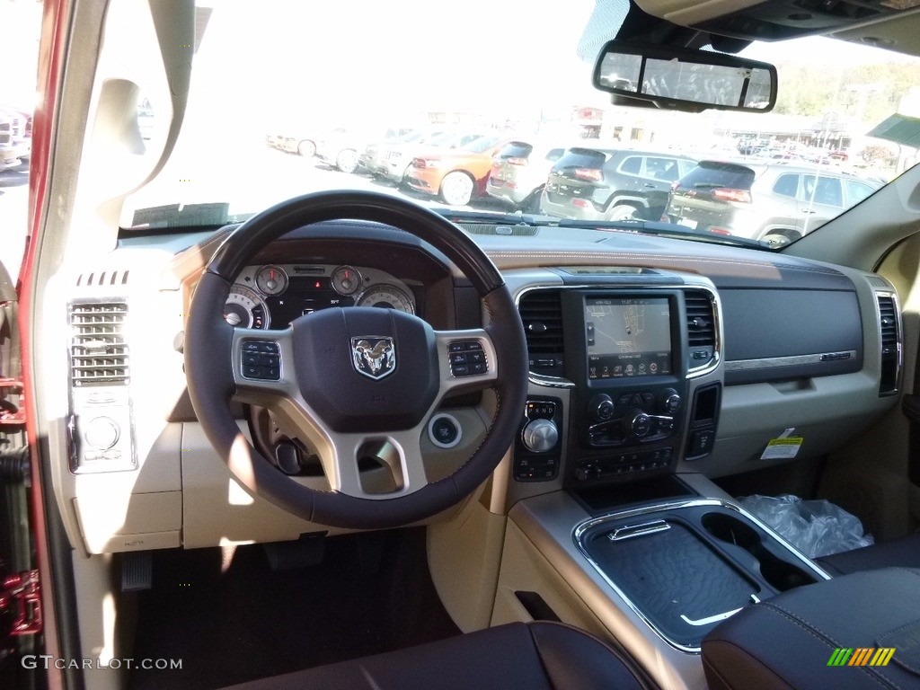 2017 1500 Laramie Longhorn Crew Cab 4x4 - Delmonico Red Pearl / Canyon Brown/Light Frost Beige photo #10