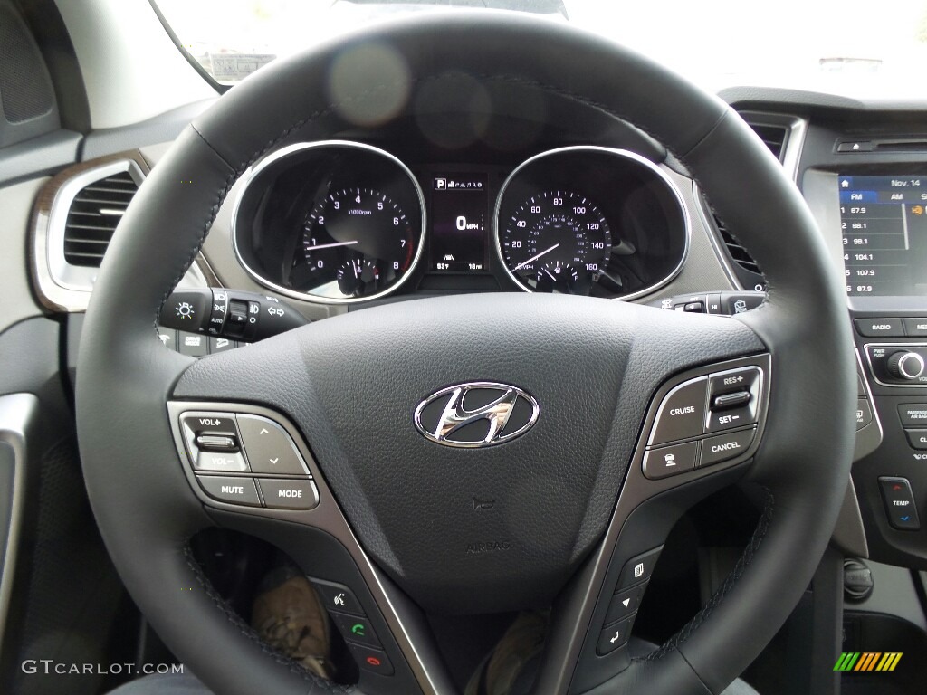 2017 Hyundai Santa Fe Sport 2.0T Ulitimate AWD Gray Steering Wheel Photo #117003666
