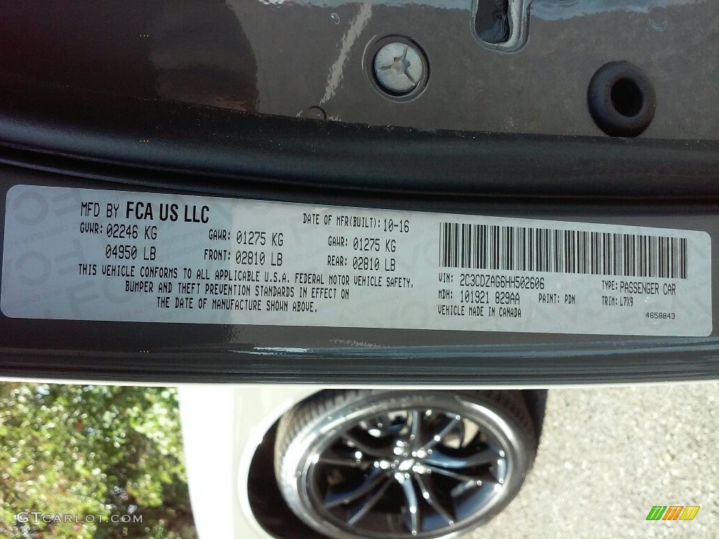 2017 Challenger Color Code PDN for Destroyer Grey Photo #117004052