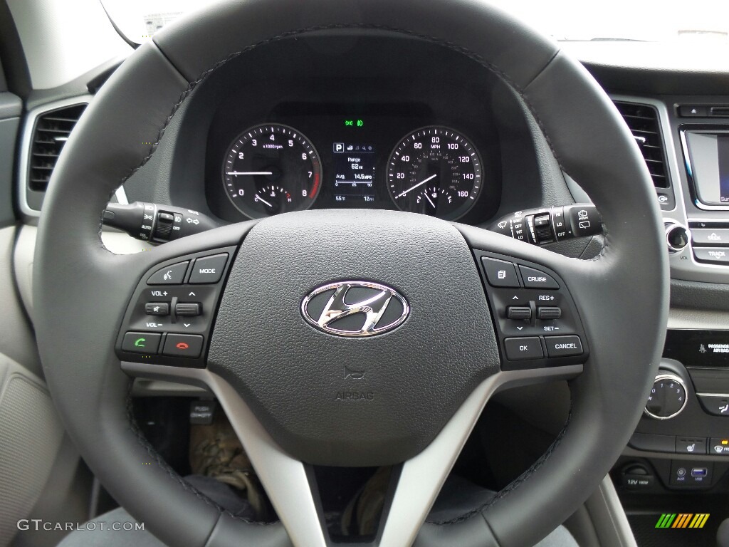 2017 Hyundai Tucson Sport AWD Gray Steering Wheel Photo #117006194