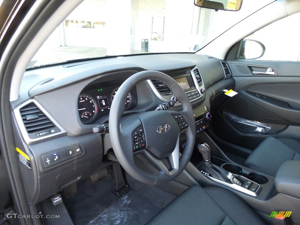 Black Interior 2017 Hyundai Tucson Sport AWD Photo #117007868
