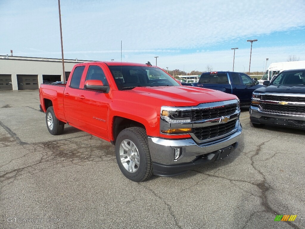 2017 Silverado 1500 LT Double Cab 4x4 - Red Hot / Dark Ash/Jet Black photo #3