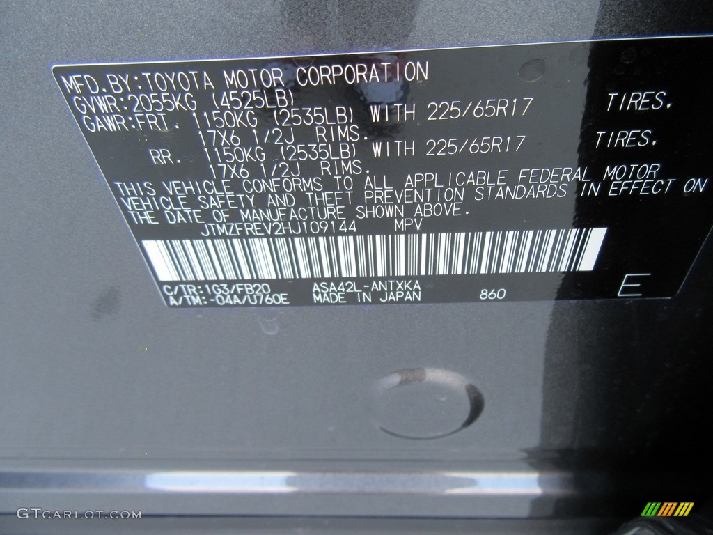 2017 RAV4 LE - Magnetic Gray Metallic / Black photo #31