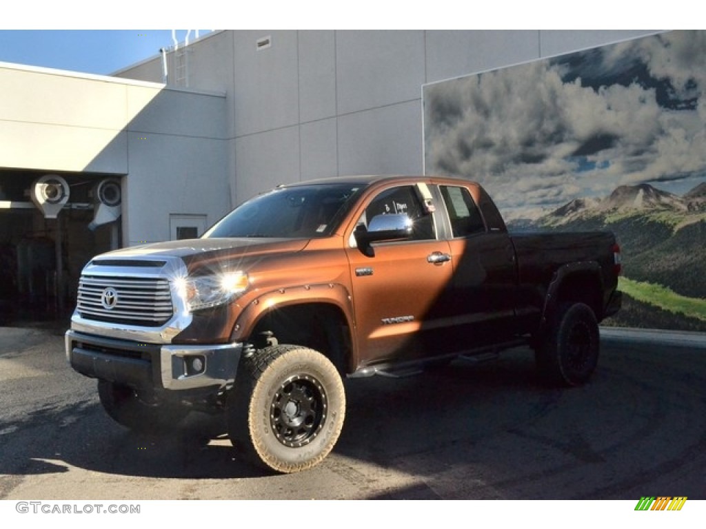 Sunset Bronze Mica 2016 Toyota Tundra Limited Double Cab 4x4 Exterior Photo #117011009