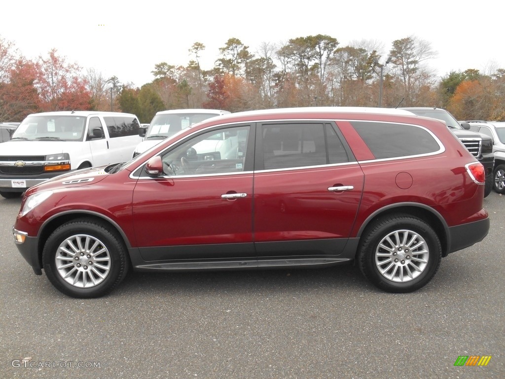 2011 Enclave CXL - Red Jewel Tintcoat / Cashmere/Cocoa photo #5