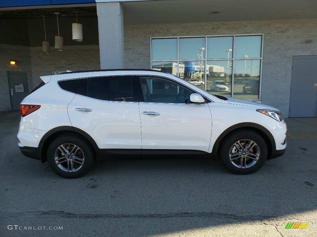 Pearl White 2017 Hyundai Santa Fe Sport AWD Exterior Photo #117011141