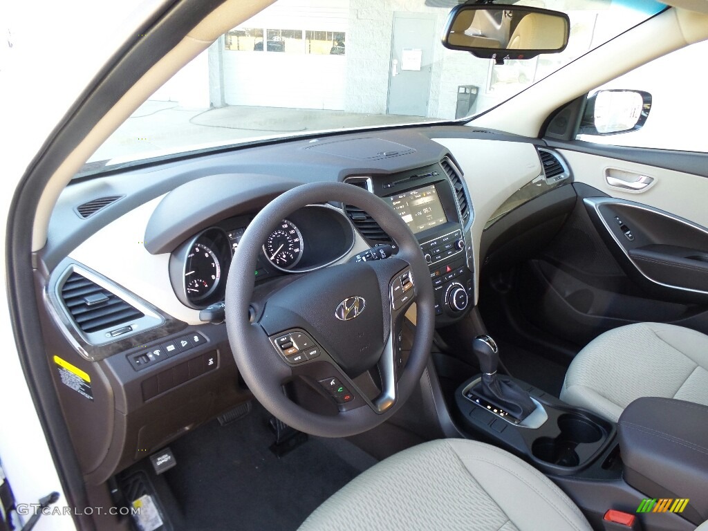 Beige Interior 2017 Hyundai Santa Fe Sport AWD Photo #117011278