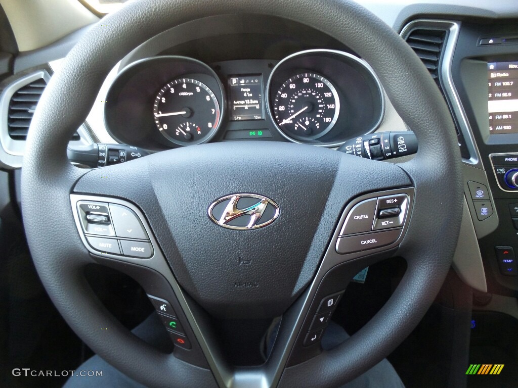 2017 Hyundai Santa Fe Sport AWD Beige Steering Wheel Photo #117011570