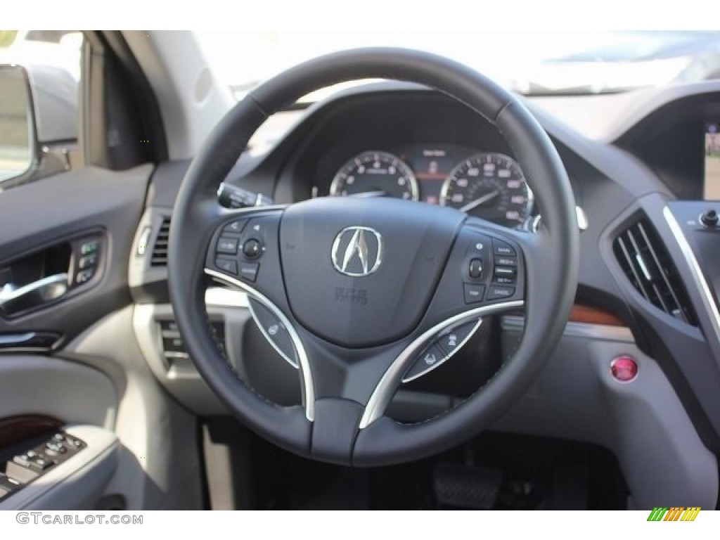 2017 Acura MDX Advance SH-AWD Graystone Steering Wheel Photo #117011576