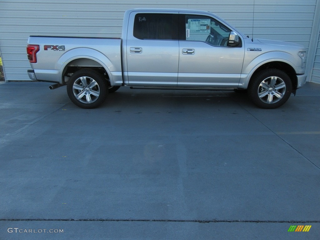 Ingot Silver 2017 Ford F150 Platinum SuperCrew 4x4 Exterior Photo #117012083