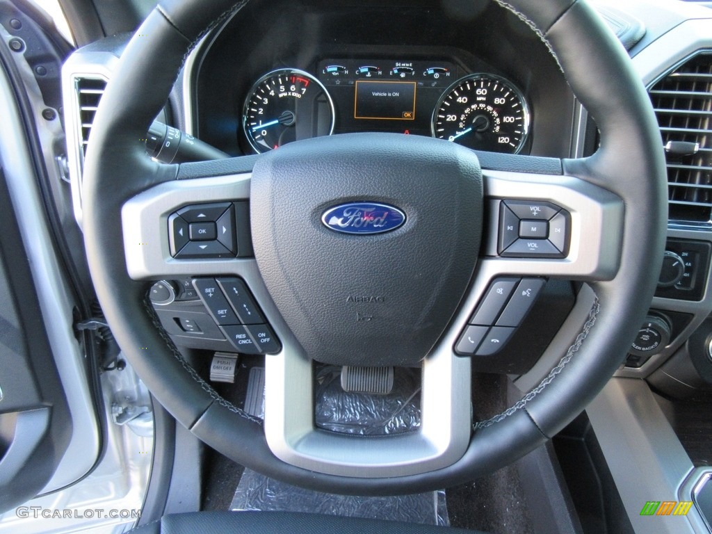 2017 Ford F150 Platinum SuperCrew 4x4 Black Steering Wheel Photo #117012671