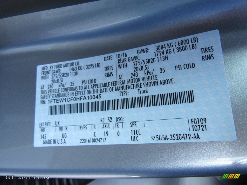 2017 F150 XLT SuperCrew - Ingot Silver / Earth Gray photo #34