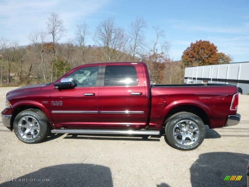 Delmonico Red Pearl 2017 Ram 1500 Laramie Crew Cab 4x4 Exterior Photo #117018449