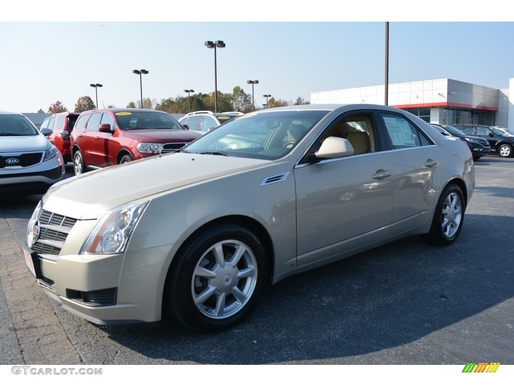 2009 CTS 4 AWD Sedan - Gold Mist / Cashmere/Cocoa photo #7