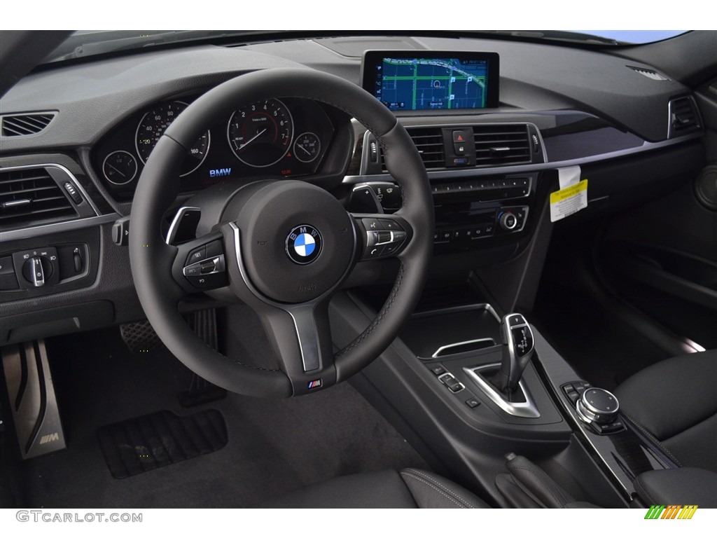 Black Interior 2017 BMW 3 Series 340i Sedan Photo #117021857