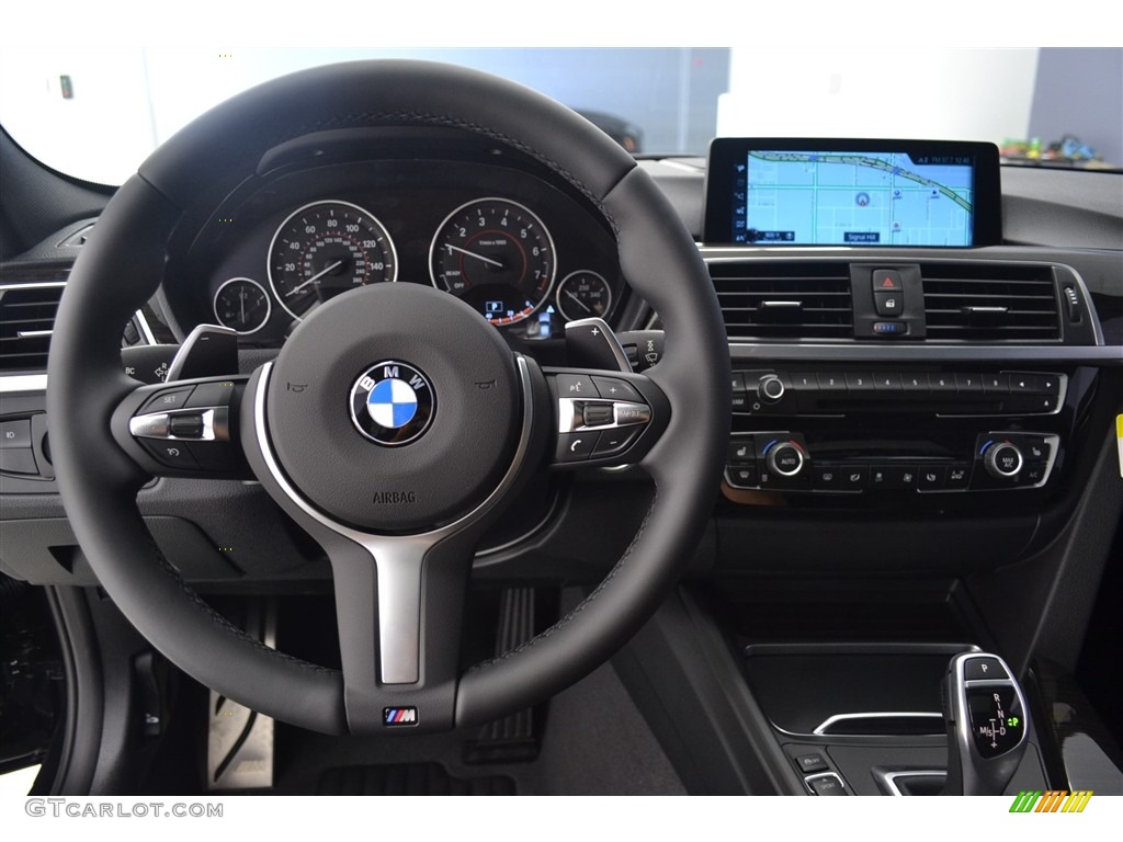 2017 BMW 3 Series 340i Sedan Black Dashboard Photo #117022040