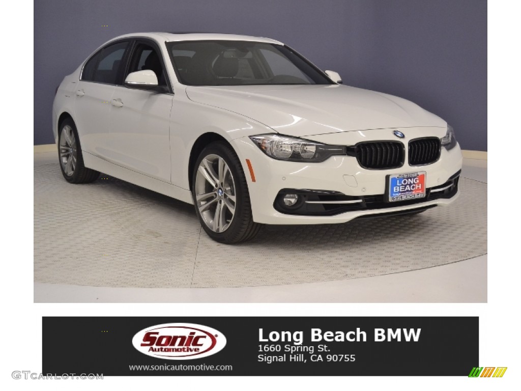 2017 3 Series 330i Sedan - Alpine White / Black photo #1