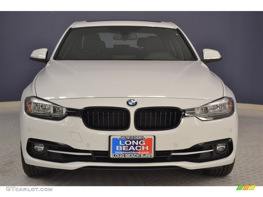2017 3 Series 330i Sedan - Alpine White / Black photo #2