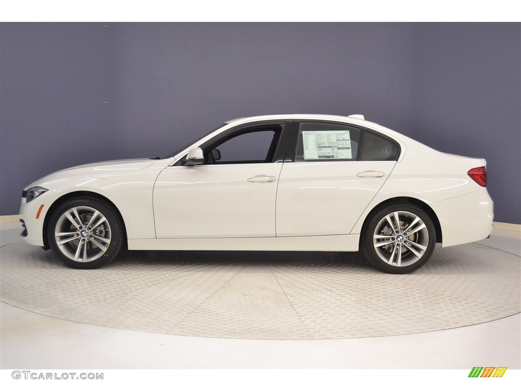 2017 3 Series 330i Sedan - Alpine White / Black photo #3