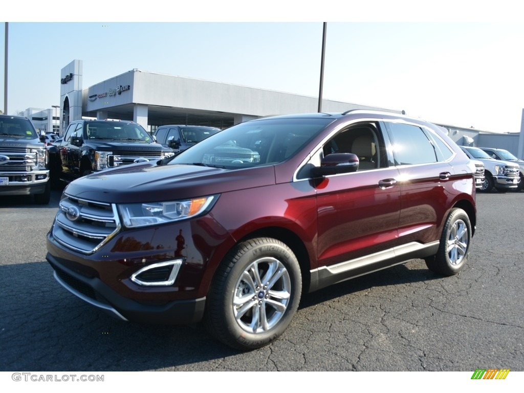 Burgundy Velvet Metallic 2017 Ford Edge SEL Exterior Photo #117022928
