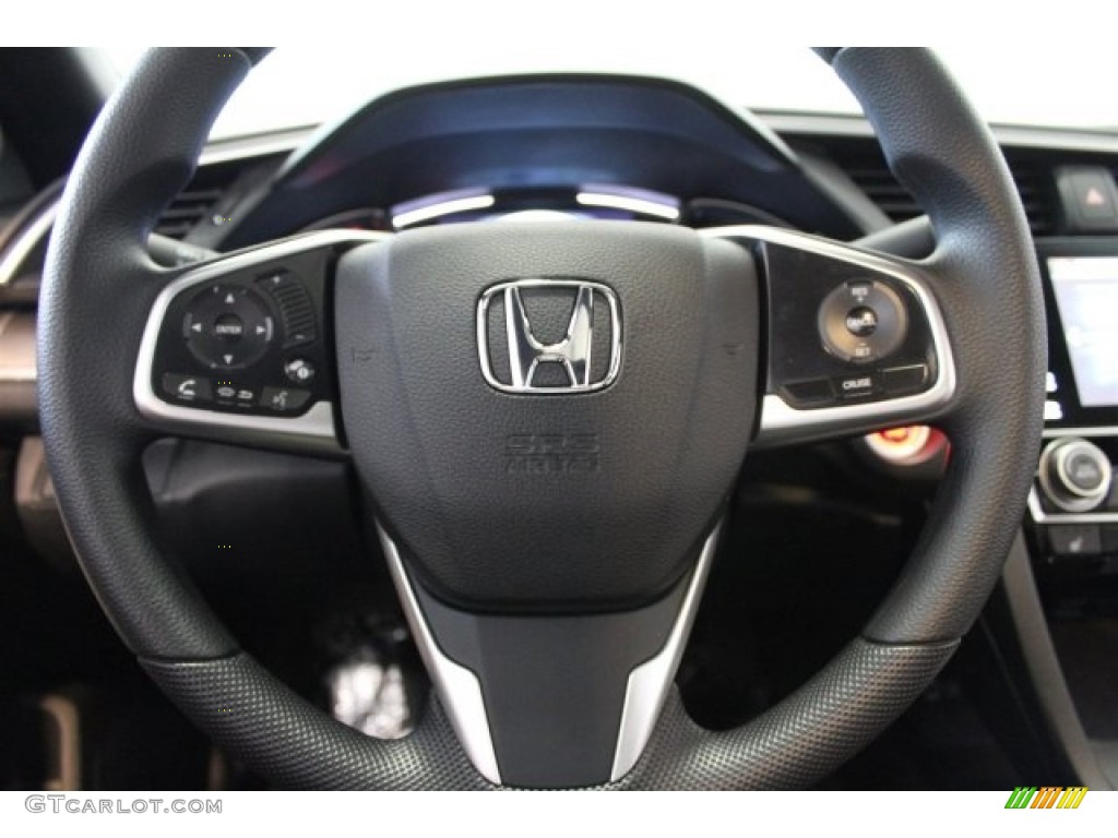 2017 Honda Civic EX-T Coupe Black Steering Wheel Photo #117023423