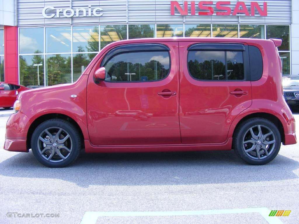 Scarlet Red Nissan Cube