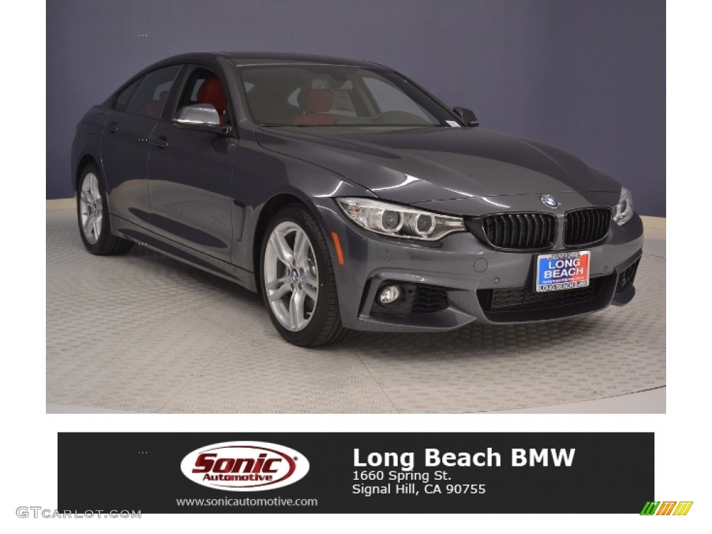 2017 4 Series 440i Gran Coupe - Mineral Grey Metallic / Coral Red photo #1