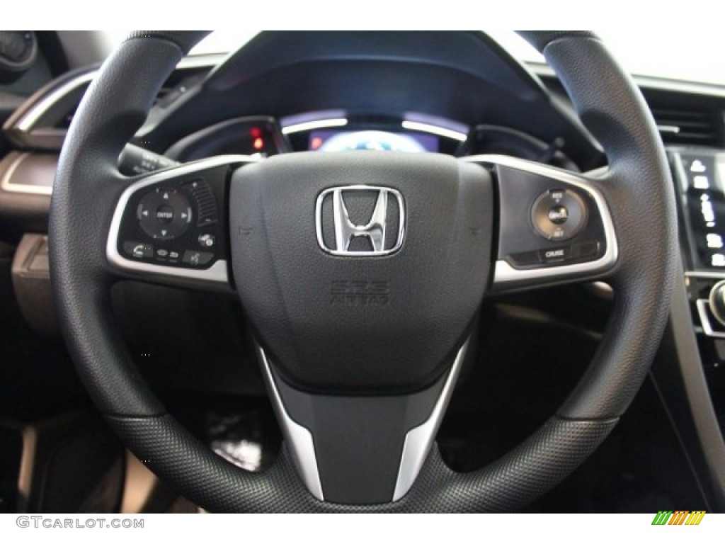 2017 Honda Civic EX-T Sedan Black Steering Wheel Photo #117024434