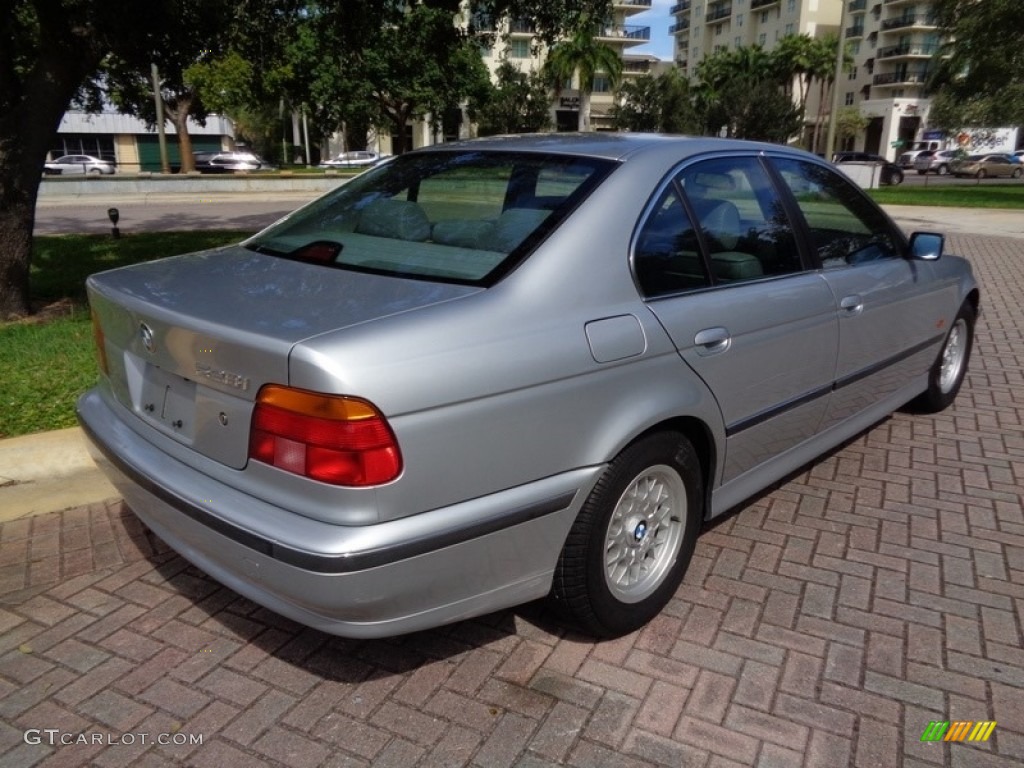 1998 5 Series 528i Sedan - Arctic Silver Metallic / Grey photo #7