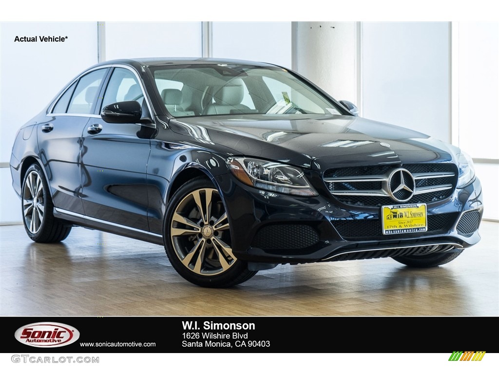 2017 C 300 Sedan - Lunar Blue Metallic / Crystal Grey/Black photo #1