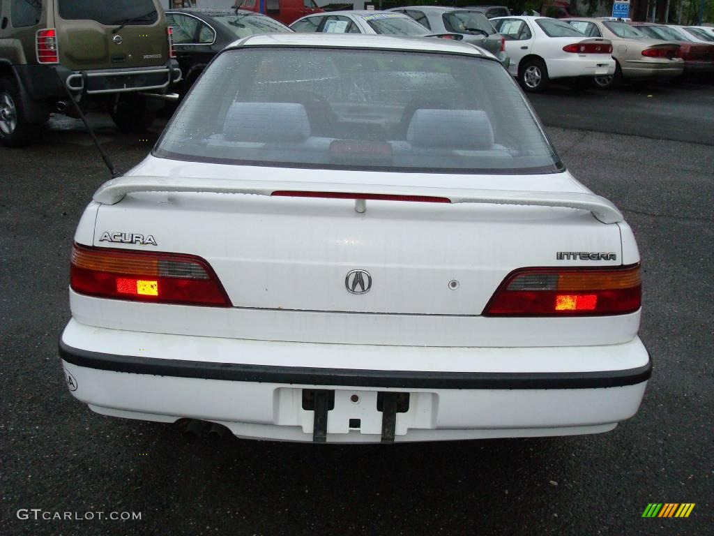 1993 Integra LS Sedan - Frost White / Blue photo #6