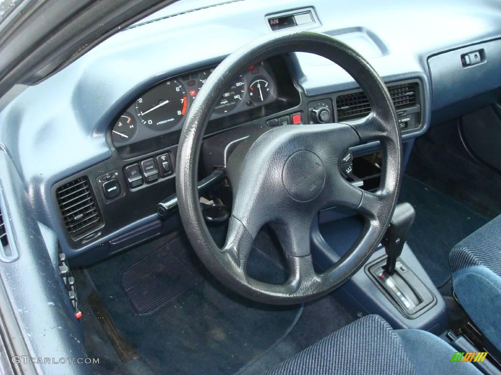 1993 Integra LS Sedan - Frost White / Blue photo #9