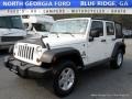 2009 Stone White Jeep Wrangler Unlimited X 4x4  photo #1