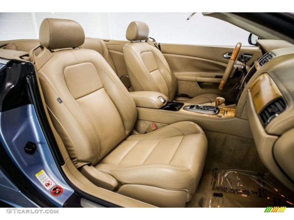 2007 XK XK8 Convertible - Frost Blue Metallic / Caramel photo #12