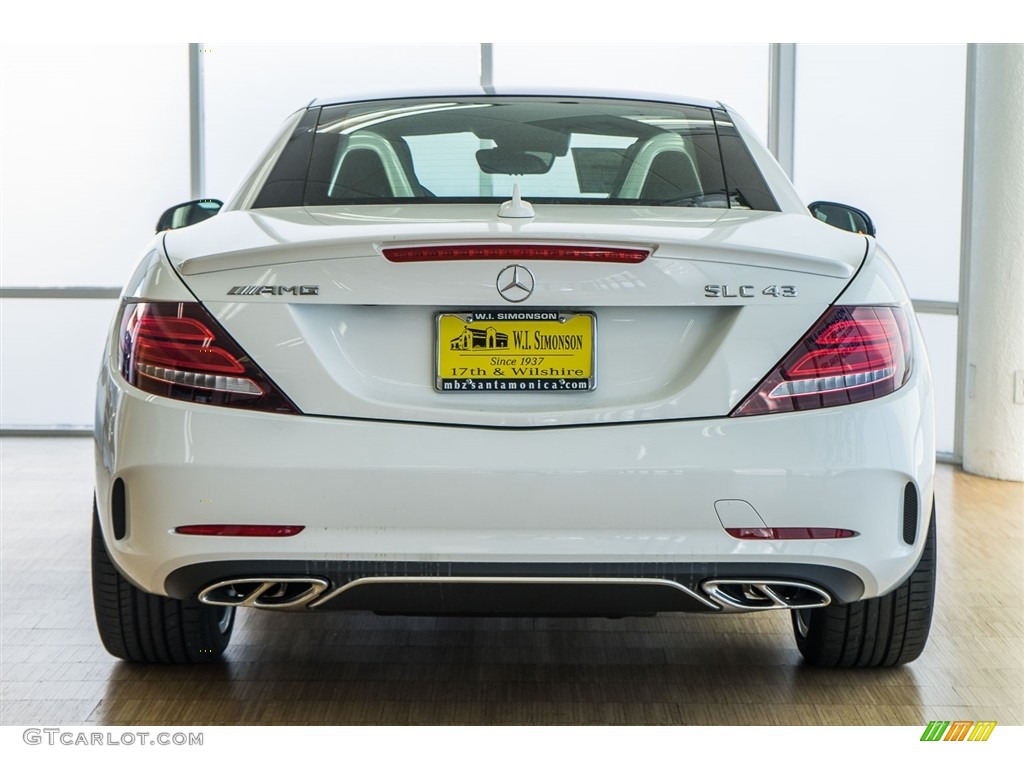 2017 SLC 43 AMG Roadster - Polar White / Black/DINAMICA w/Red Stitching photo #4