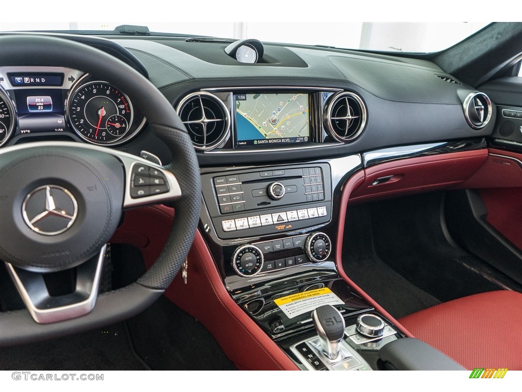 2017 Mercedes-Benz SL 450 Roadster Bengal Red/Black Dashboard Photo #117031733