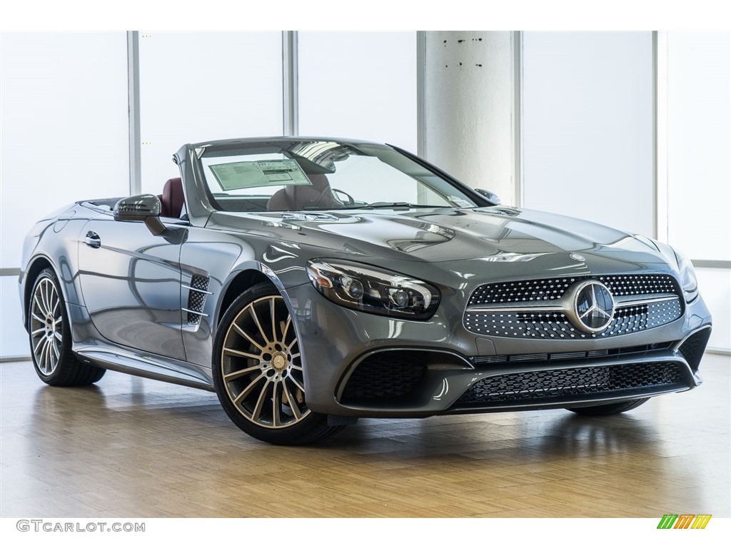 Selenite Grey Metallic 2017 Mercedes-Benz SL 450 Roadster Exterior Photo #117031821