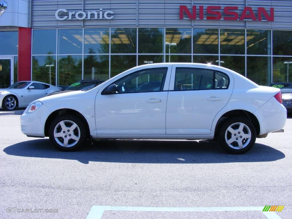 2007 Cobalt LS Sedan - Summit White / Gray photo #1