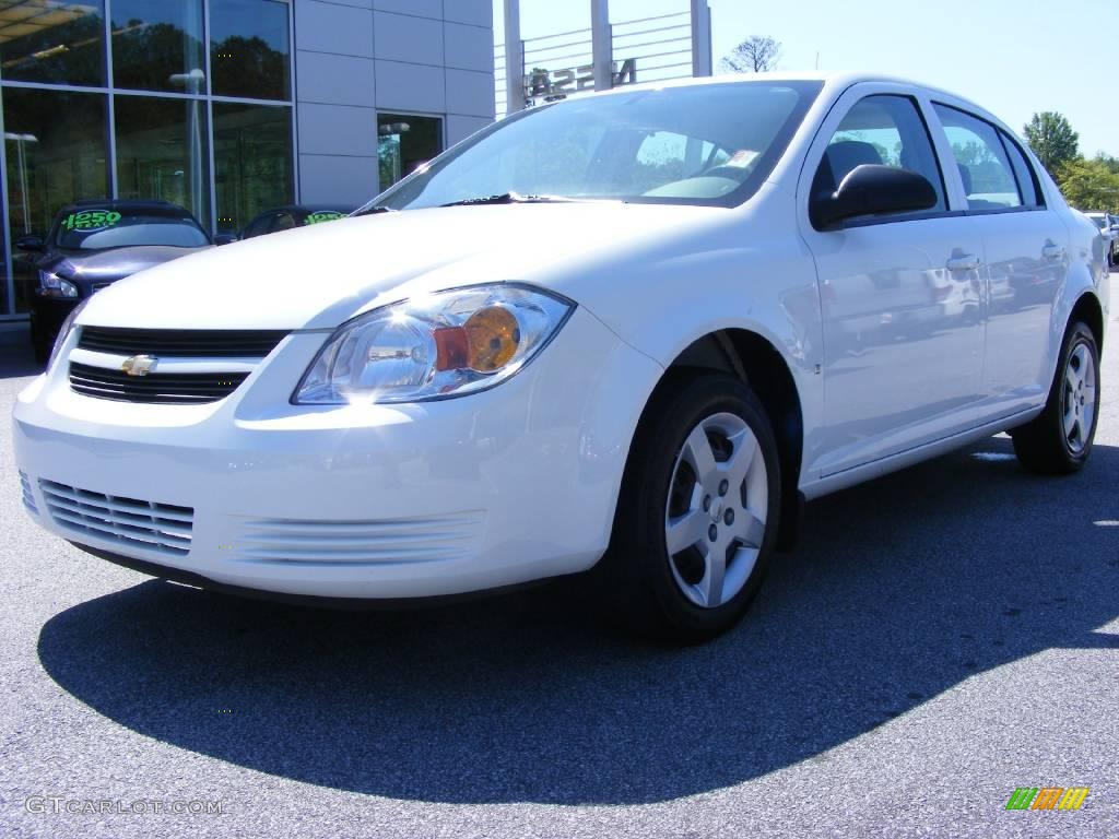 2007 Cobalt LS Sedan - Summit White / Gray photo #2