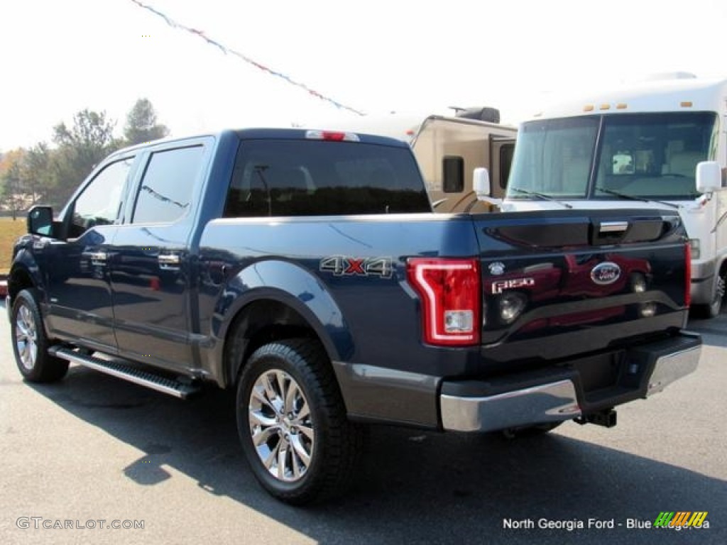 2016 F150 XLT SuperCrew 4x4 - Blue Jeans / Medium Earth Gray photo #3