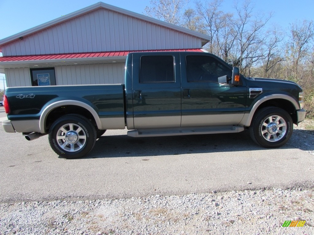 2010 F250 Super Duty King Ranch Crew Cab 4x4 - Forest Green Metallic / Chaparral Leather photo #2