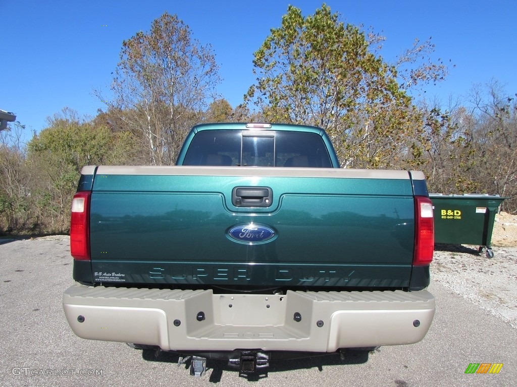 2010 F250 Super Duty King Ranch Crew Cab 4x4 - Forest Green Metallic / Chaparral Leather photo #4