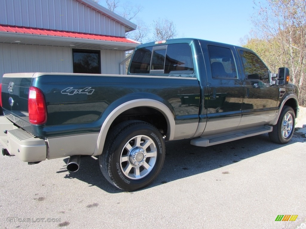 2010 F250 Super Duty King Ranch Crew Cab 4x4 - Forest Green Metallic / Chaparral Leather photo #8