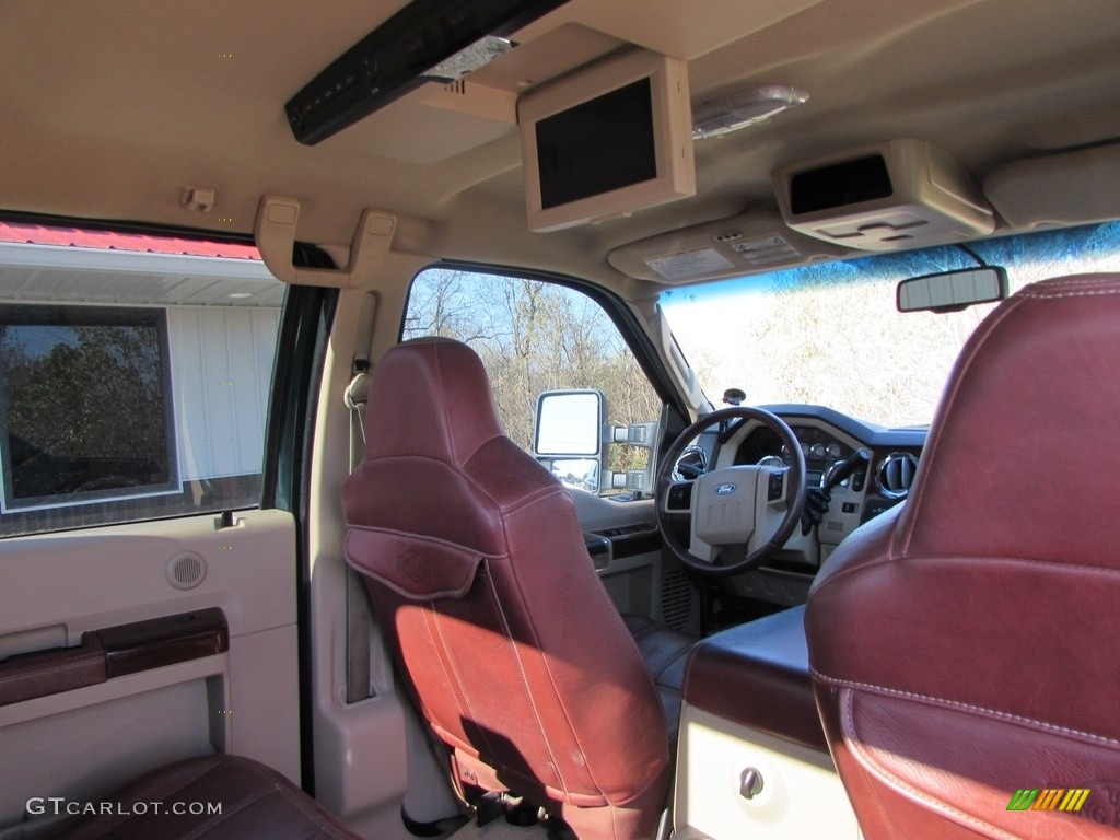 2010 F250 Super Duty King Ranch Crew Cab 4x4 - Forest Green Metallic / Chaparral Leather photo #18