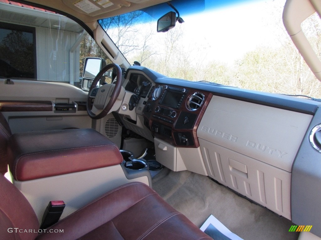 2010 F250 Super Duty King Ranch Crew Cab 4x4 - Forest Green Metallic / Chaparral Leather photo #28